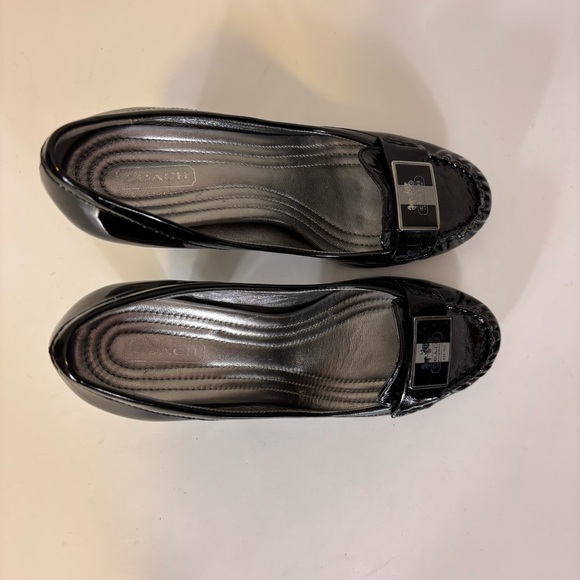 Coach Black Patent Leather High Heels 7.5 - Picture 3 of 10